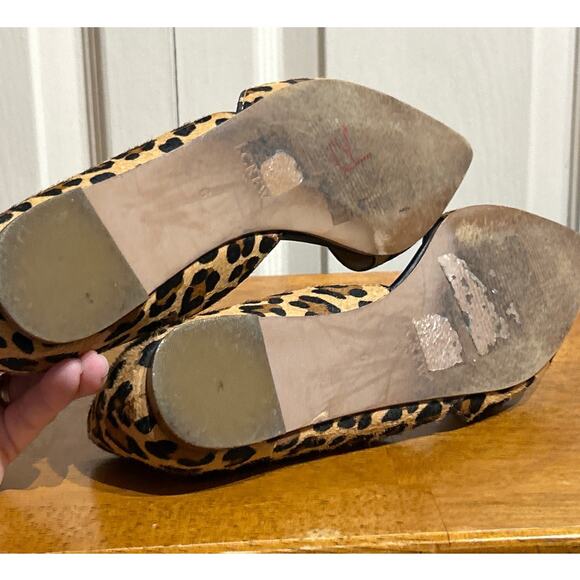 J. Crew Zoe Calf Hair D'Orsay Cheetah Pointed Flats - Picture 8 of 8